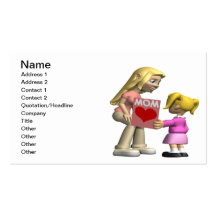 Heart Mom Business Card Template