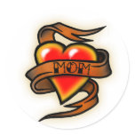 heart mom tattoo sticker