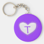Heart Monogram Keychain