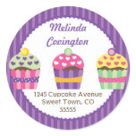 Heart 'N Pattern Cupcake Label