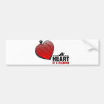 Heart of a Champion Swimming Bumper Sticker