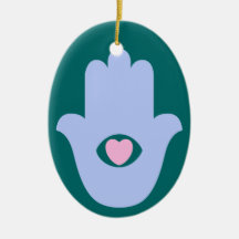 Heart of Miriam Hamsa Ornaments