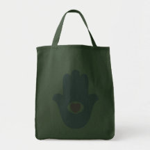 Heart of Miriam Hamsa Tote Bags