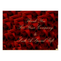 Heart of Roses wedding thank you Business Card