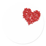 Heart of Skulls - Emo Alternative Grunge Rock Punk Round Stickers