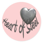Heart Of Steel Round Sticker