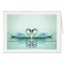 Heart of Swans Greeting Cards