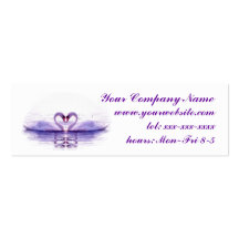 Heart of Swans in Lilac Business Card