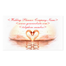 Heart of Swans  Wedding Planner Business Card Templates