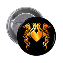 HEART OF THE DRAGONS PINBACK BUTTON