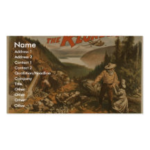 Heart of the Klondike, 'Yukon River' Retro Theatre Business Card Template