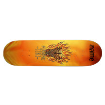 heart-on-fire, FlamingTiki, name Custom Skateboard