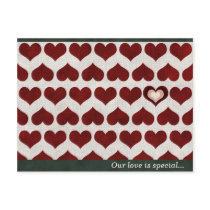 Heart Pattern Valentine Postcard