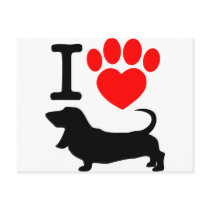 Heart paw post card