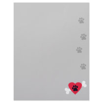Heart, Paw Print, Bone Design