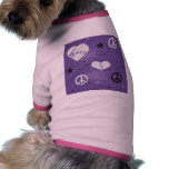 Heart & Peace Sign Dog Shirt pet clothing