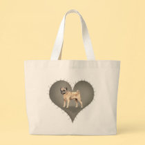Heart Pug bags