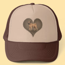 Heart Pug hats