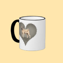 Heart Pug mugs