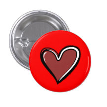 Heart-Red Background Pins