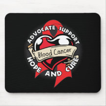 Heart Ribbon - Blood Cancer Mousepads