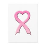 Heart Ribbon Embossed Postcard