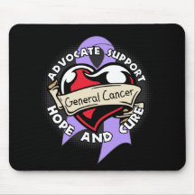 Heart Ribbon - General Cancer Mousepad