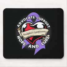 Heart Ribbon - Hodgkins Lymphoma Mousepad