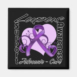 Heart Ribbon - Lupus Awareness Magnets