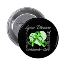 Heart Ribbon - Lyme Disease Awareness Pins
