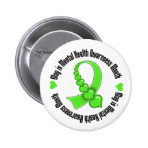 Heart Ribbon May is Mental Health Awareness Month Pins