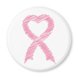 Heart Ribbon Scribble Magnet