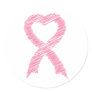 Heart Ribbon Scribble Sticker