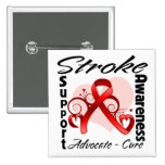 Heart Ribbon - Stroke Awareness Pin