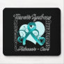 Heart Ribbon - Tourette Syndrome Awareness Mousepad