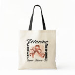 Heart Ribbon - Uterine Cancer Awareness bags