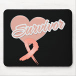 Heart Ribbon - Uterine Cancer Survivor mousepads
