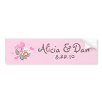 Heart Ring Custom Bottle Wrapper Bumper Stickers