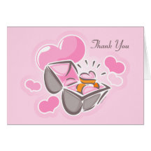 Heart Ring Custom Thank You Notes Card