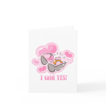 Heart Ring I Said Yes Greeting Card