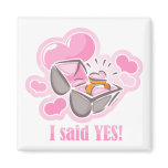 Heart Ring I Said Yes magnets