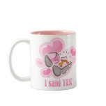 Heart Ring I Said Yes mugs
