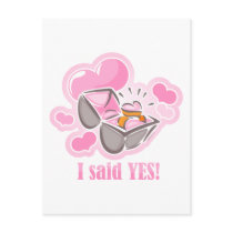 Heart Ring I Said Yes Postcard