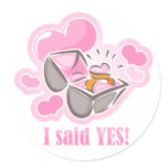 Heart Ring I Said Yes stickers