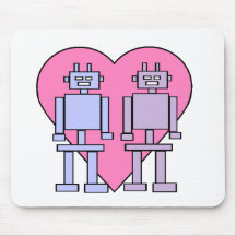 Heart Robots Mouse Pads