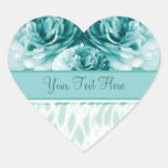 Heart Rose Heart Stickers
