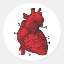 heart round sticker