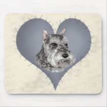 Heart Schnauzer mousepads
