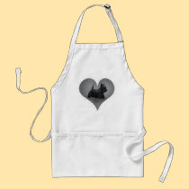 Heart Scottie aprons