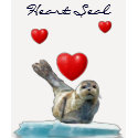 HEART SEAL PUP Valentines Animal-Lover T-Shirt